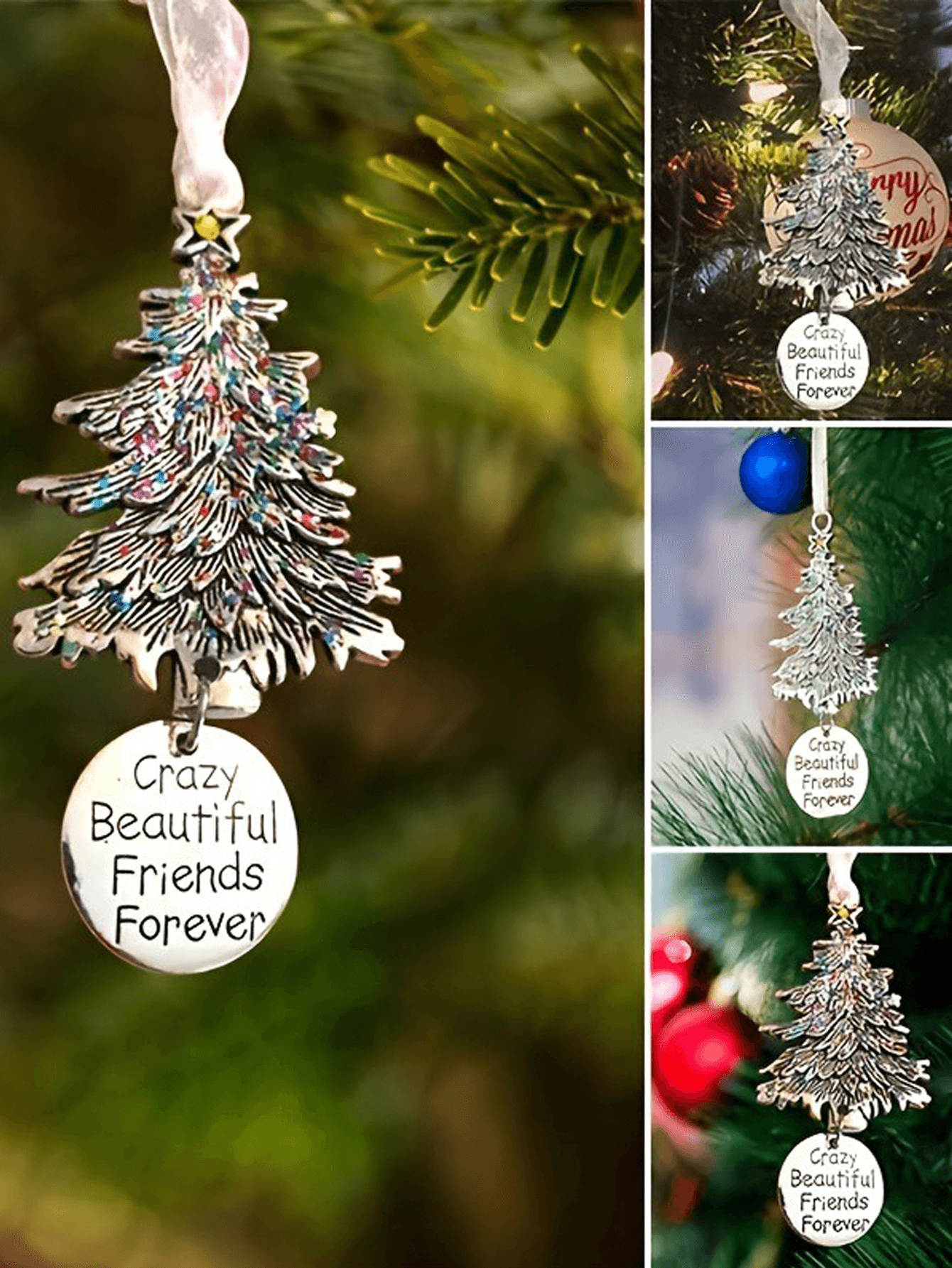 Metal Christmas Tree Ornament Pendant